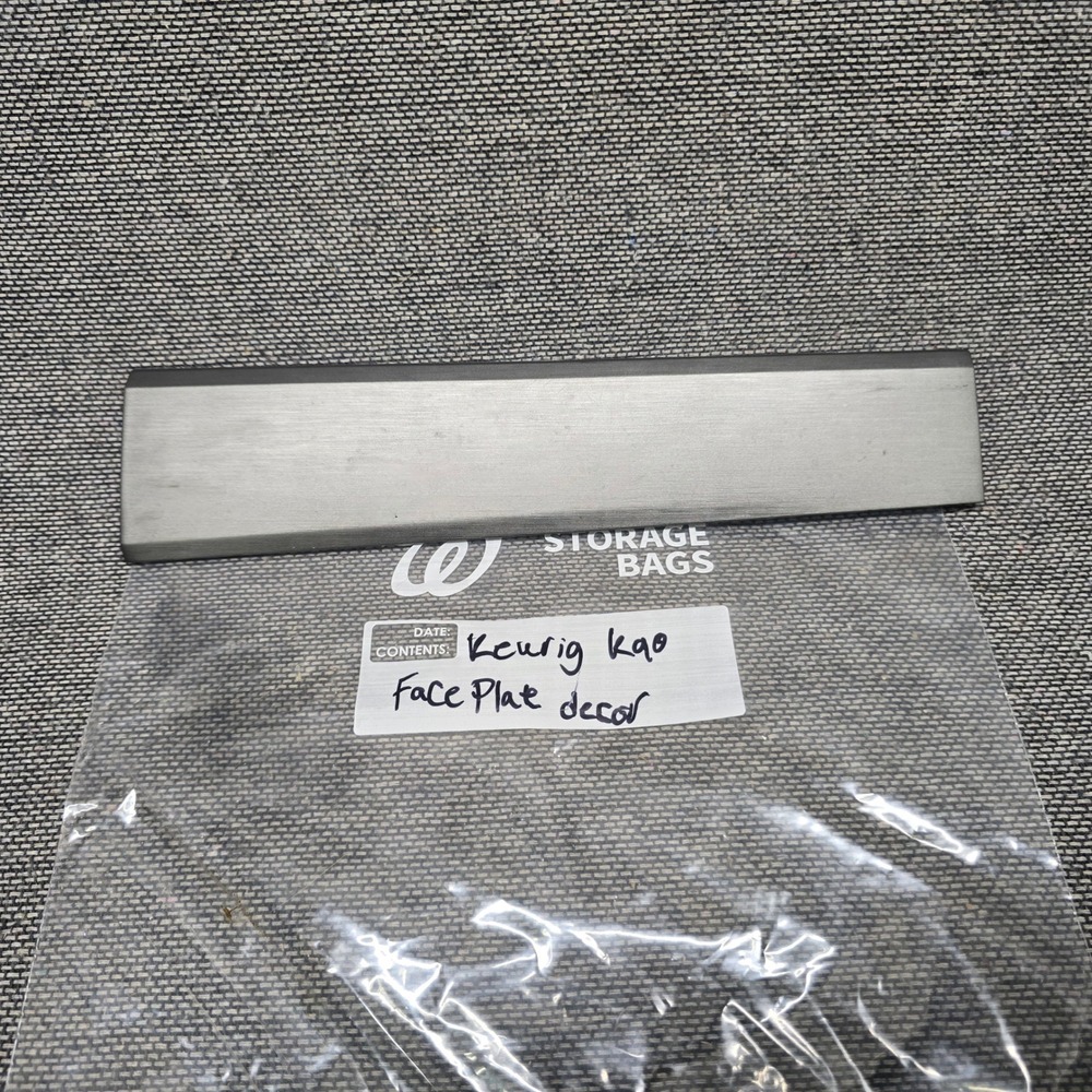 Keurig Face Plate Decor Trim K-Elite K90 Replacement Silver Excellent Brushed